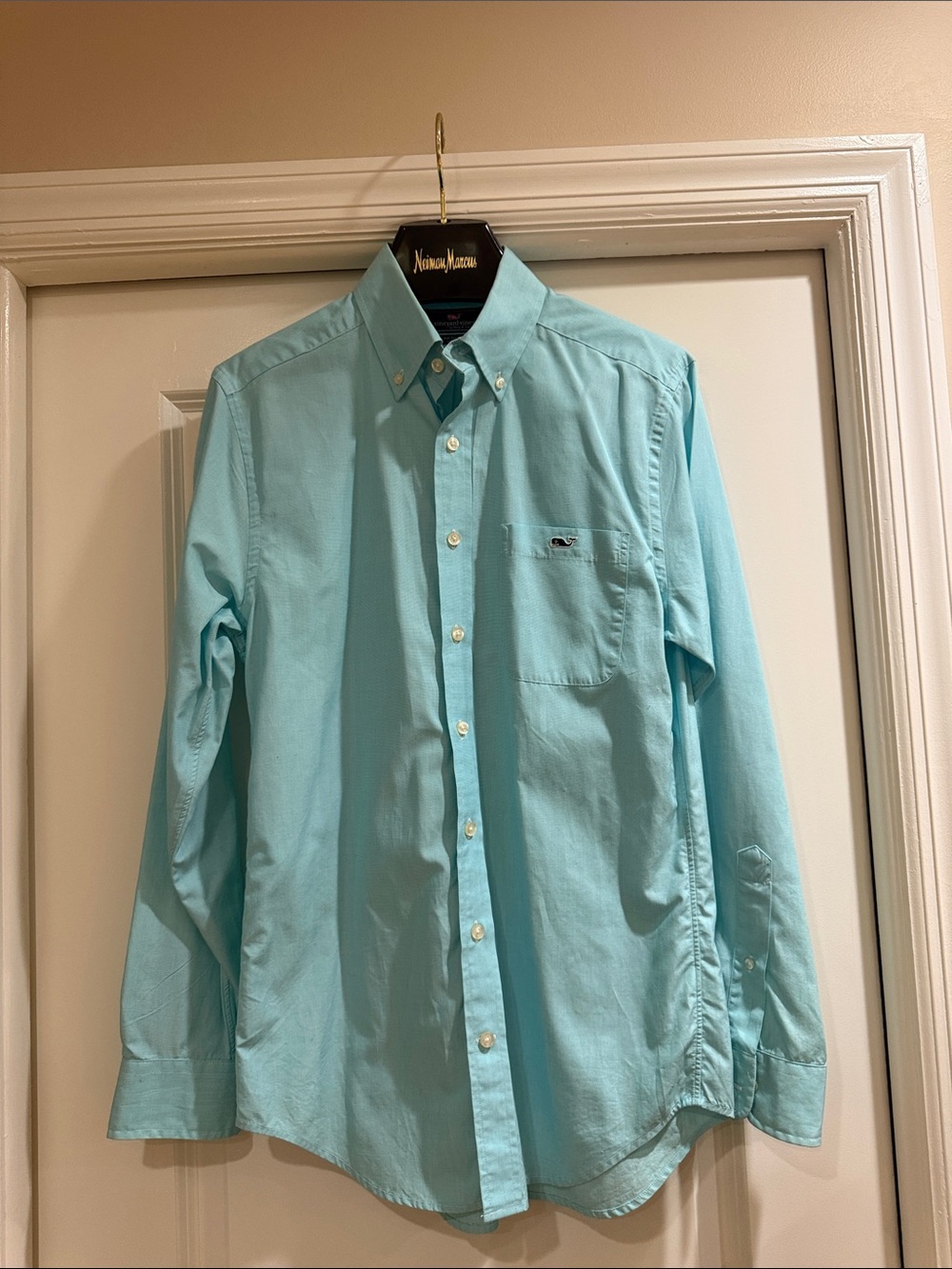 Vineyard Vines Slim Fit Tucker Shirt Men's Button-Down Shirt - Aqua Blue